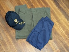 Boy Scout Set Shorts 6/7, Pants With Zip Off Legs Size 8, And Hat With Snap Back