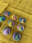 Lot Of 9 😸Handmade😸 1 Inch Cat Pin Buttons Stamped Ink Colored Pencil Pinback — photo 6
