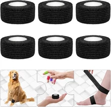 1/6 Pack Black Athletic Sports Tape, Very Strong Adhesive and Hypoallergenic