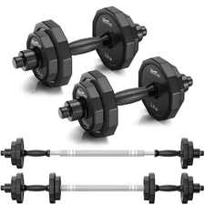 Barbell Weights Dumbbells Set, Adjustable Dumbbell Sets 22Lbs 44Lbs 66Lbs 88L...