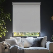36"x72" Chicology Blackout Roller Shade Byssus White