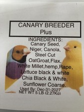 Canary Breeder Plus 5 Lbs. -Clean and Fresh Bird Food