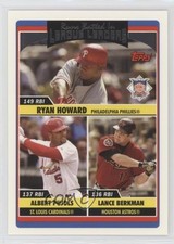 2006 Topps Update League Leaders Albert Pujols Ryan Howard Lance Berkman 0sf1