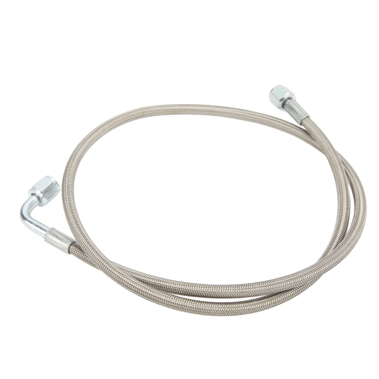 4AN 90 Degree Stainless Steel Braided Turbo Oil Feed Line For High Performance E