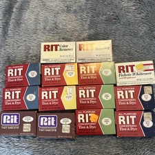 RIT Dye / Color Remover/ Fabric Whitener - Vintage Antique Advertising 14 Boxes