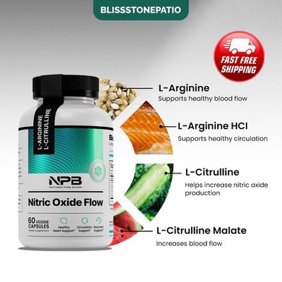 Genuine Natures Pure Blend Nitric Oxide Flow   60 Capsules | Authentic