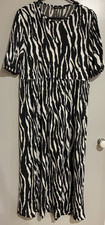 Women's Dress Black & White Summer Size 16 Free Postage