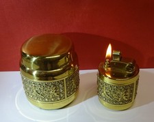 Altes ERHARD & SÖHNE Tischfeuerzeug Benzinfeuerzeug Zigarettenspender Raucherset