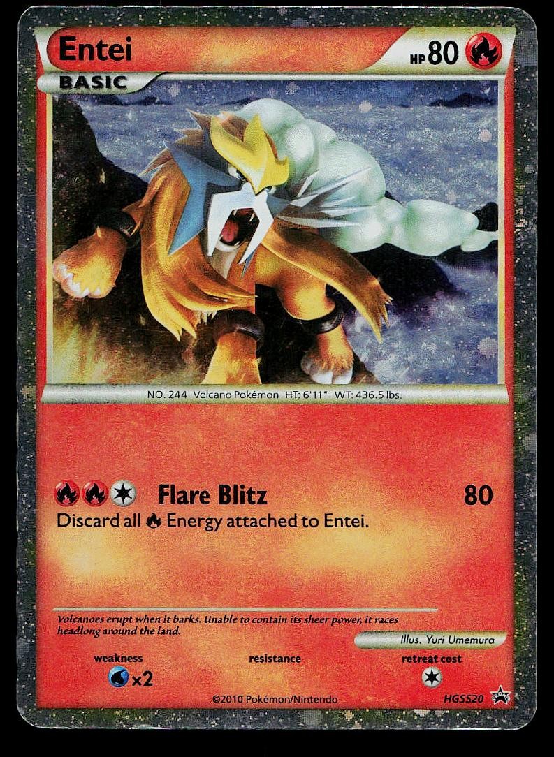 Pokemon Card HGSS Black Star Promos Entei HGSS20 Holo