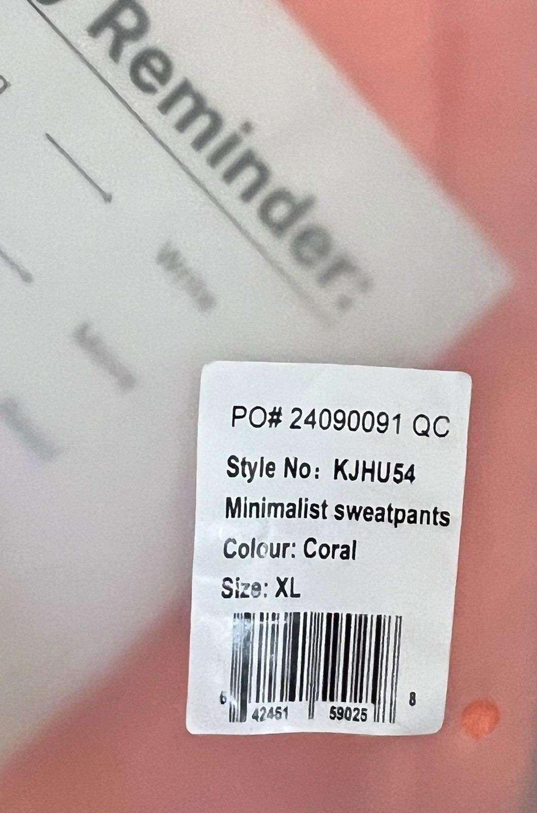 NEW Comfrt Minimalist Sweatpants XL Coral Orange Color Unisex Oversized