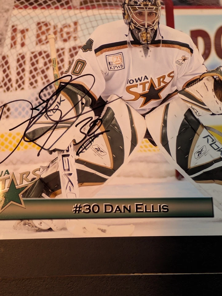 AHL Texas Stars Mike Smith & Dan Ellis Signed Autographed Photos On Board - Image 4 of 4