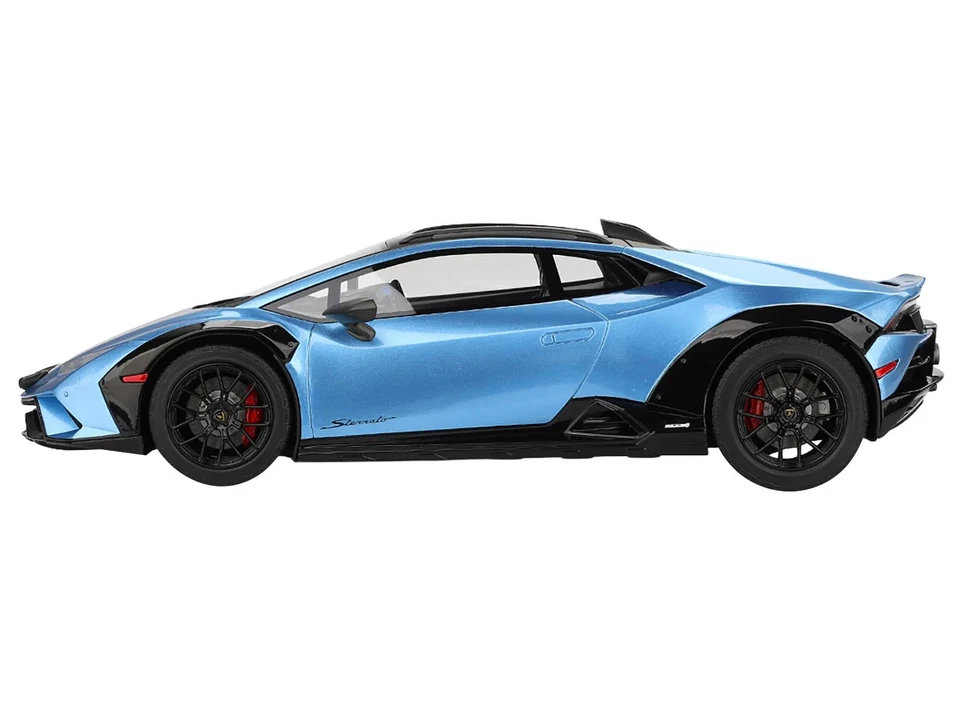 Lamborghini Huracan Sterrato Blu Aegir azul metálico com parte superior preta fosca 1/18 Mo - Imagem 3 de 4