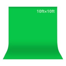 Green Screen Backdrop, 10x10ft Greenscreen Photo Backdrop 10x10 FT Green