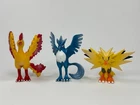 Vintage Pokemon TOMY Zapdos Articuno Moltres Figures Legendary Birds CGTSJ