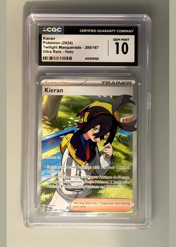 Kieran Pokemon (2024) Twilight Masquerade - 206/167 Ultra Rare Holo - CGC 10