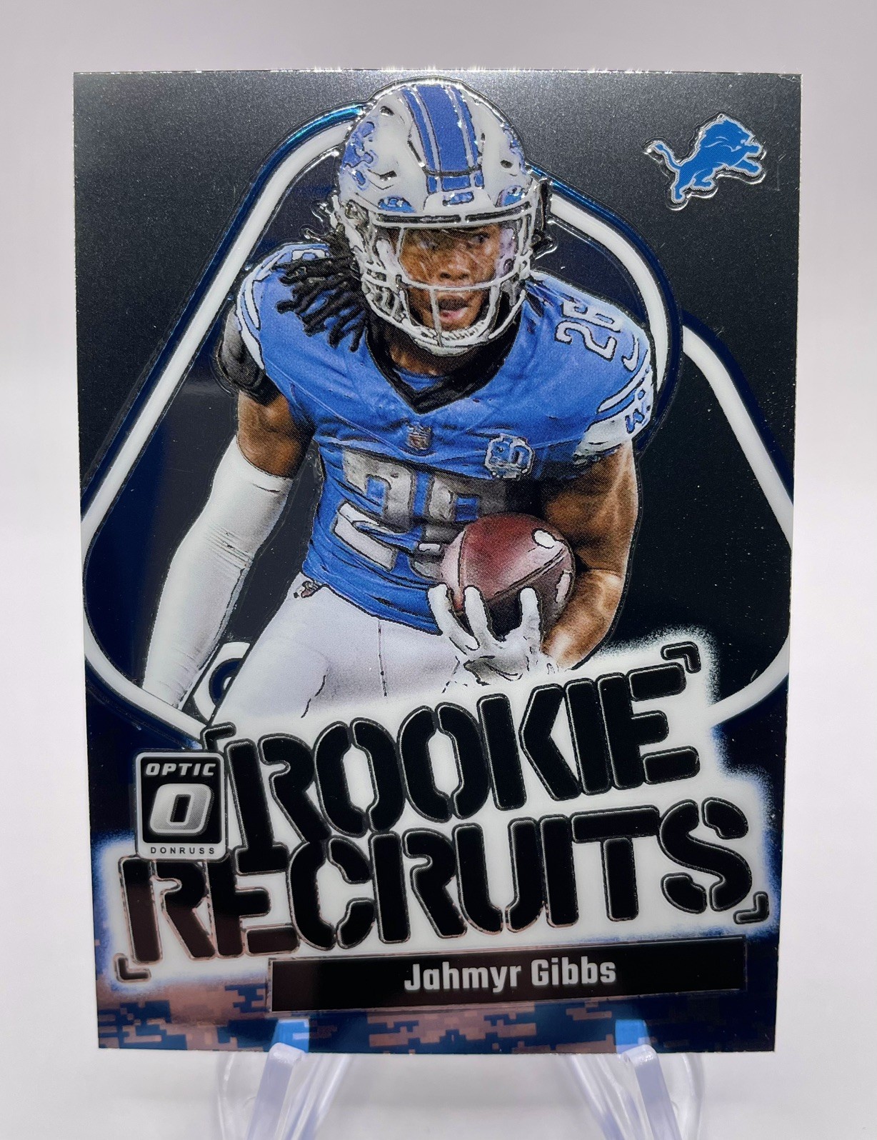 2023 Panini Donruss Optic Jahmyr Gibbs Rookie Recruits RC #8 Lions