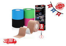 5 Rolls Kinesiology Tape 2" x 16.4ft Waterproof Elastic