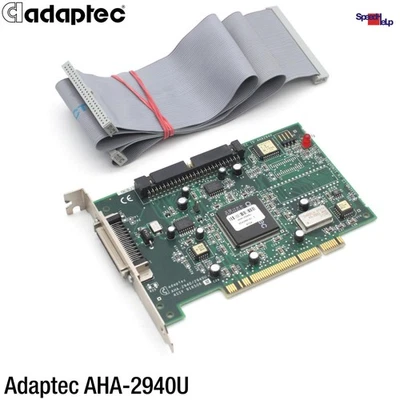 Adaptec AHA-2940U SCSI PCI Slot Controller Adapter 50-Pin POL HDD Scanner CD-ROM - Image 1 of 4