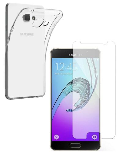For SAMSUNG GALAXY A5 2016 A 5 TEMPERED GLASS SCREEN PROTECTOR + CLEAR TPU CASE - Picture 1 of 12