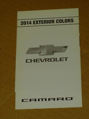 2014 CHEVROLET CAMARO COLOR CHIP CHART BROCHURE MINT!