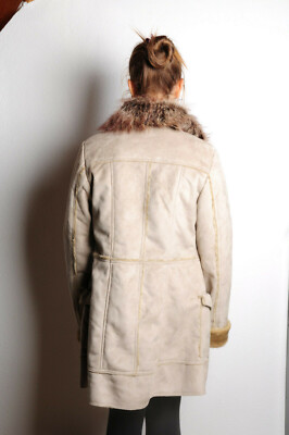 Million X gefütterter Mädchen-Parka m. Kunstfell,Wildleder-Style,Gr. L/14/176 