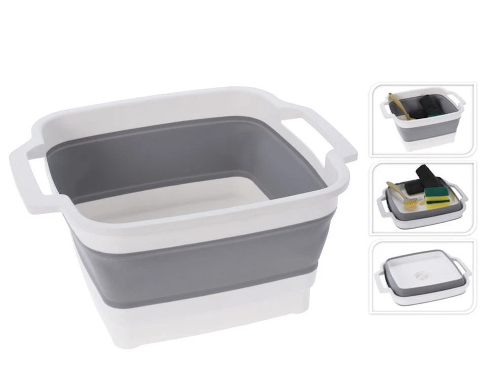 Camping Spül Wanne faltbar + Zubehör - 10L - Festival Falt Schüssel Wasch Becken - Bild 2 von 4