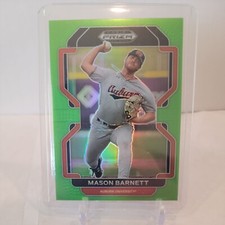 2022 Prizm Draft Picks Baseball Base Lime Green #PDP87 Mason Barnett 22/75