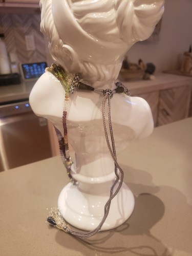 Vintage Raw Watermelon Tourmaline necklace - Picture 4 of 4