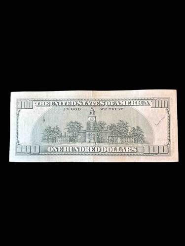 $100 bill (One Hundred Dollar Bill) - Series 2001 - Picture 2 of 2