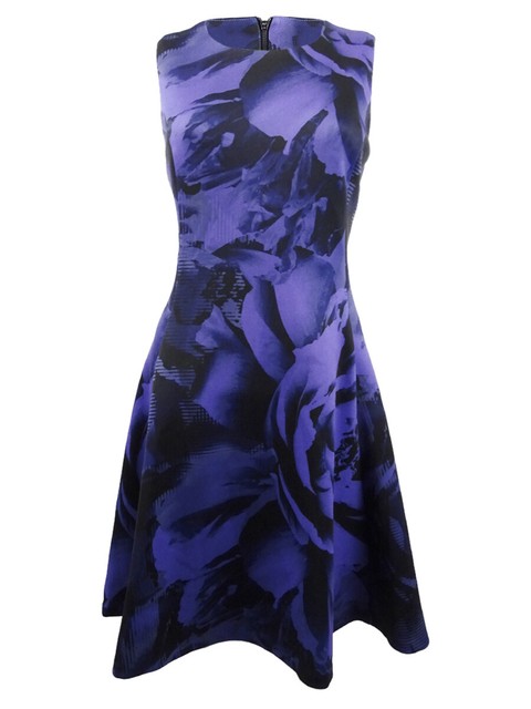 dark purple floral dress