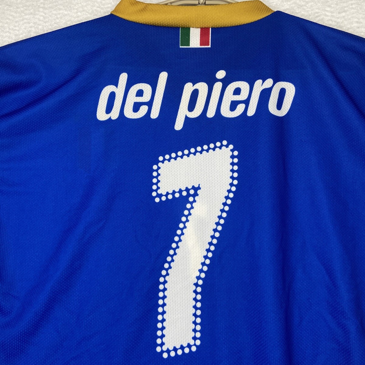 Italia ALESSANDRO DEL PIERO No. 7 Soccer Large Jersey Blue