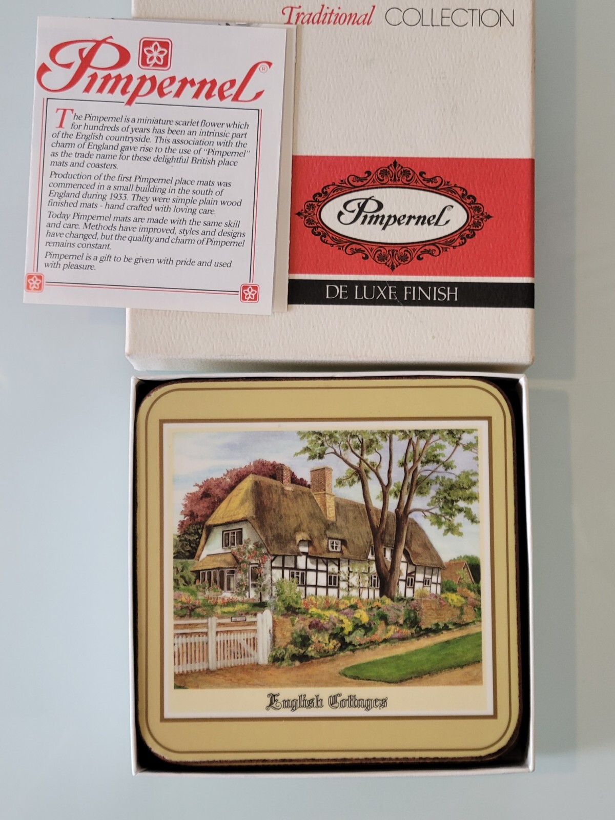 6 Pimpernel Traditional collection Coasters Deluxe Finish English cottages eBay