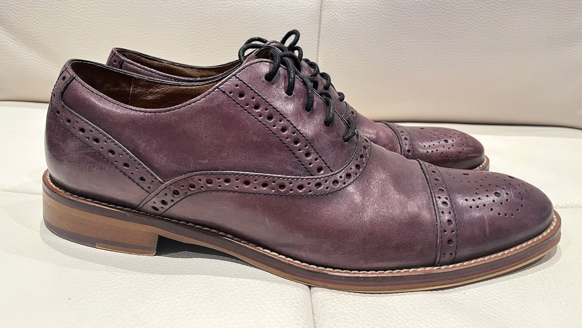 Johnston & Murphy Mens Conard Mahogany Brown Cap Toe Dress  display picture 1