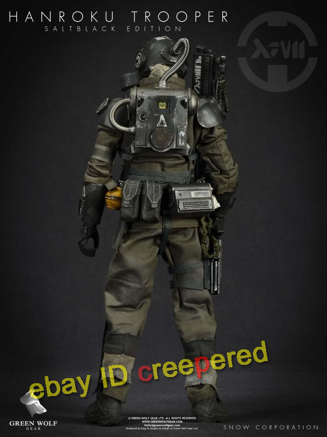 Green Wolf Gear GWG Hanroku 1/6 Action Figure Trooper Salt Black