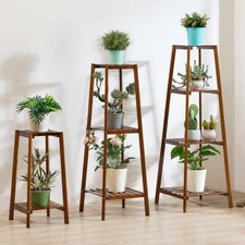 Heavy Duty 2-4 Tier Tall Plant Stand Flower Pot Holder Corner Table Garden Patio