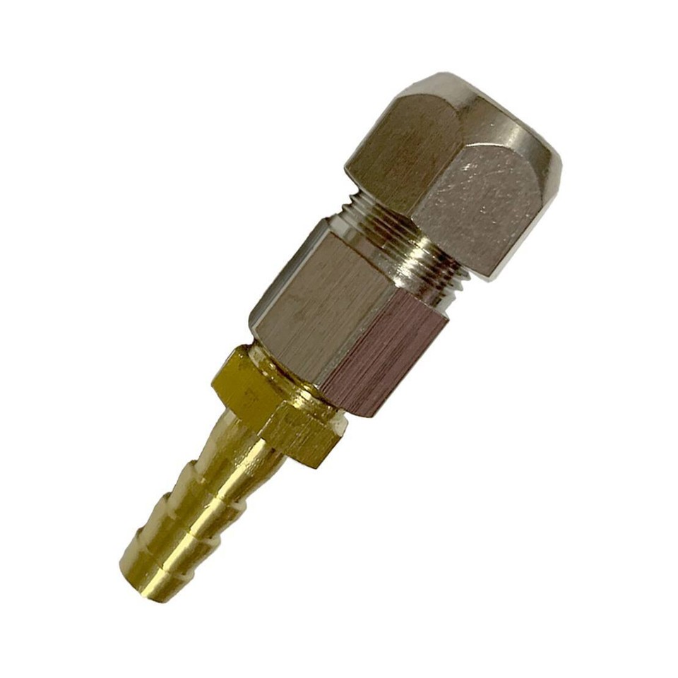 8mm OD auf 6mm Messing Kompression Schlauch Barb Fitting Adapter für