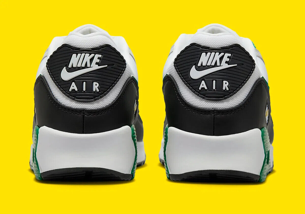 Nike Air Max 90 Shoes White Malachite Black FB9658-102 Men's Nike Air Max 90 Shoes White Malachite Black FB9658-102 Men's