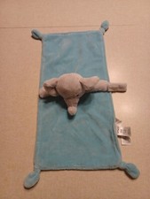 Carter's Baby Lovey Elephant Blue Grey Soother Pacifier Clip