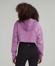 Lululemon 8 All Yours Cropped Hoodie Wisteria Purple W3DTNS Cotton Terry MINT