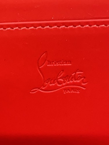 Christian Louboutin Emblem Studs Zipper Leather Wallet Black Auth w/All in Photo - Picture 4 of 5