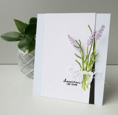 Lavendel Metall Stencil Cutting Dies Scrapbooking Stanzschablone Album Karte DIY