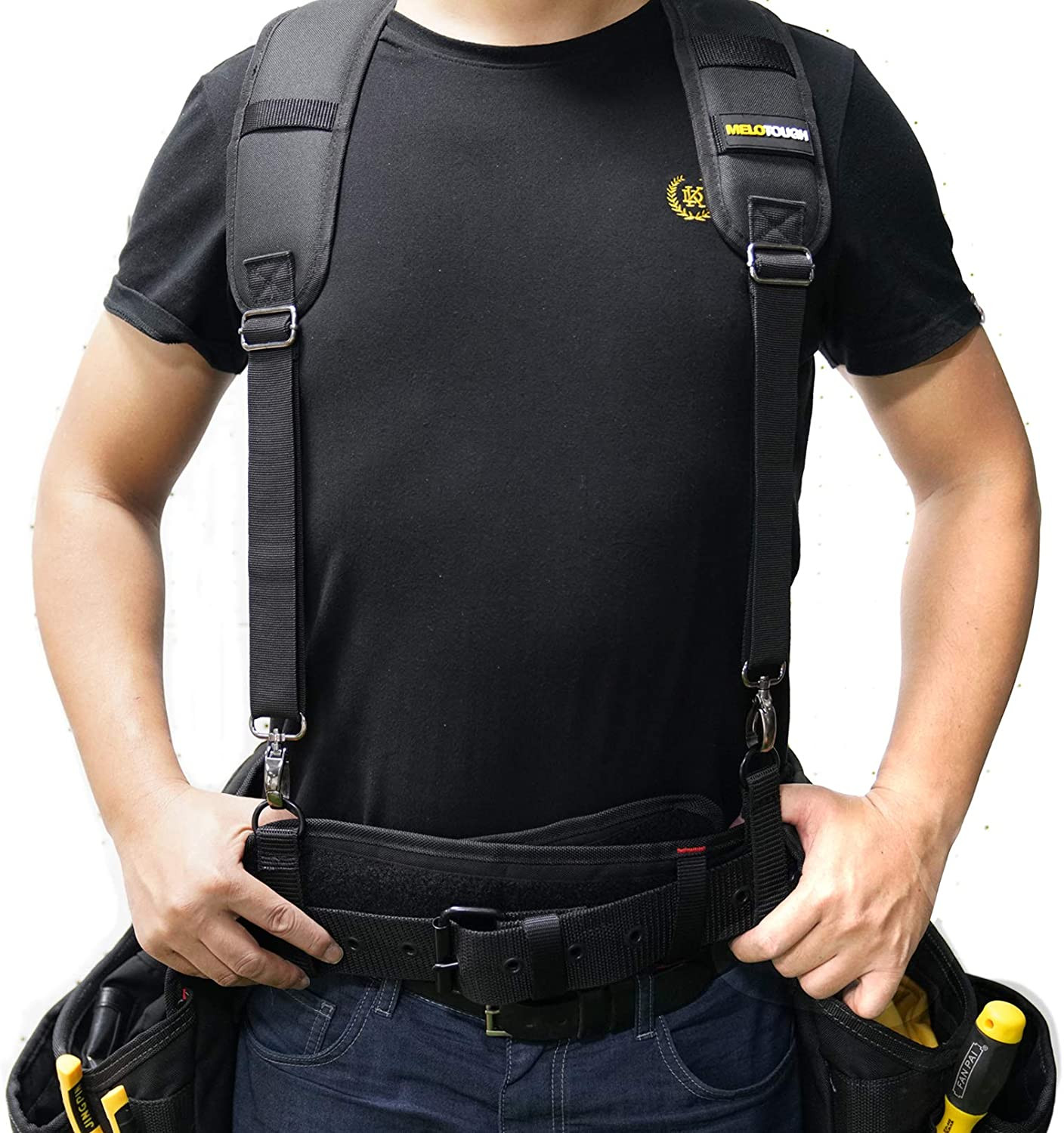 Construction Work Belt Padded Suspender Tool Belt Suspenders for Electrican Heav