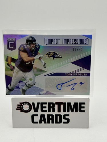 2019 Panini Donruss Elite Impact Impressions /75 Tony Siragusa #II-TS Auto