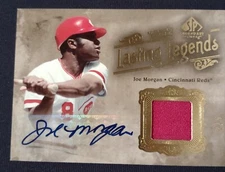 2005 JOE MORGAN SP LASTING LEGENDS. GAME PATCH AUTO 2/5.   LL-JM. HOF