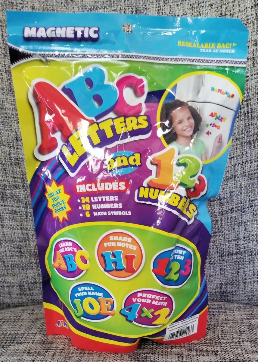 50pc Fridge Magnet ABC's & 123's -34 letters, 20 number,6 math
