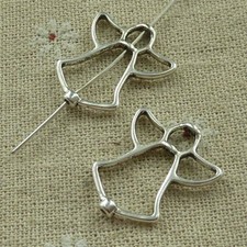 Free Ship 120 pcs tibetan silver angel spacers 25x21mm L-3933