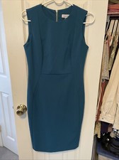 Calvin Klein Women’s Blue Sleeveless Dress Back Zip Size 6