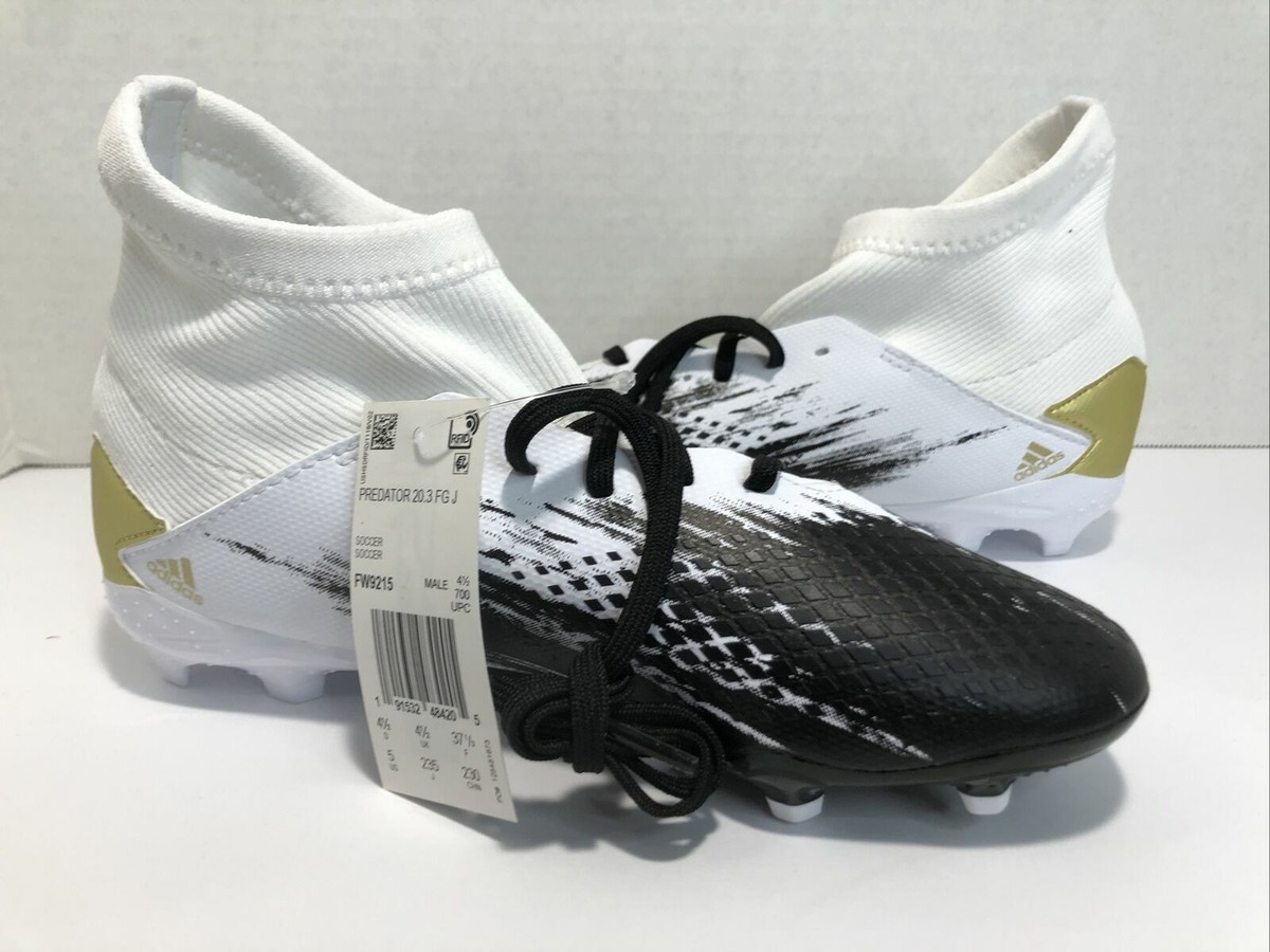 Mens Adidas Predator 20.3 FG Soccer Cleats Black White Gold