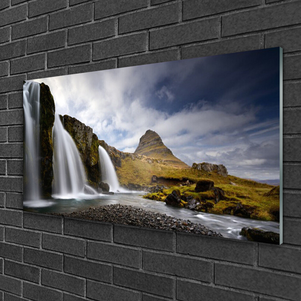 Tableau sur verre image impression 100x50 paysage de montagne
