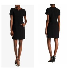 NWT Tahari Arthur Levine Black Dress with Pockets $128